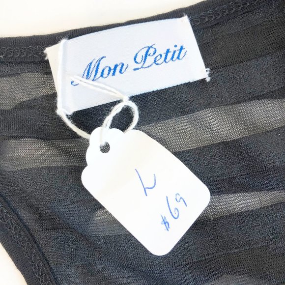 Mon Petit Black Tiered Racerback Tunic Tank Top L - Picture 5 of 8